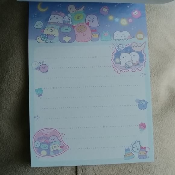 San-X Sumikko Gurashi Welcome to the Night Park medium memo pad - Blue - Picture 8 of 8